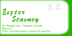 eszter stasney business card